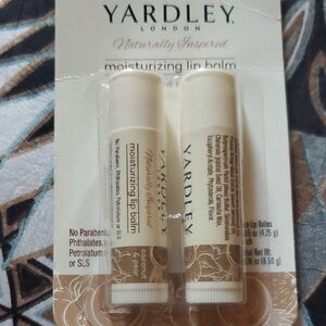 Yardley moisturizing lip balm 2 pack in coconut & pear NEW